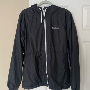 Columbia Fleece Lined Windbreaker in Black - Women's Large